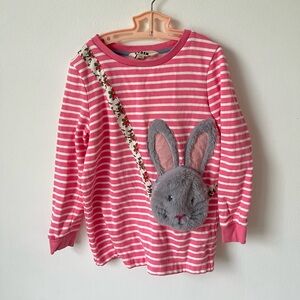 Mini Boden bunny purse sweatshirt - 8-9